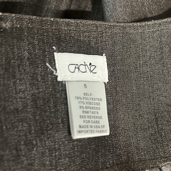 Cache Skirt size 6 Classic Brown Straight Pencil Knee Stretch Casual Career - Picture 9 of 9